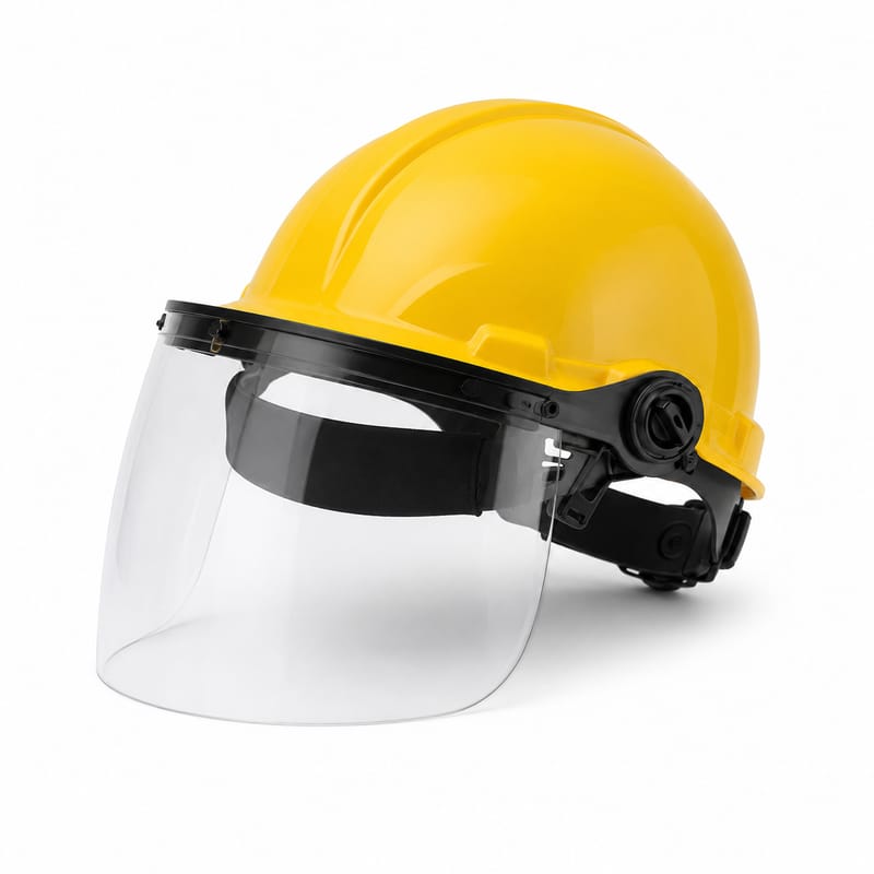 Casquete Amarillo con Visor